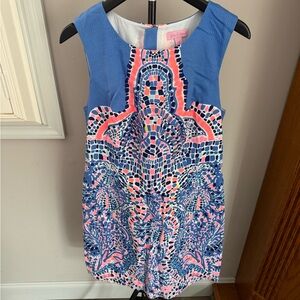Lilly Pulitzer Colorful Mosaic Pattern Dress